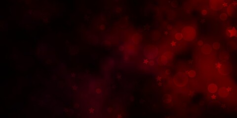 Obraz premium Dark Purple, Pink vector background with circles, stars.