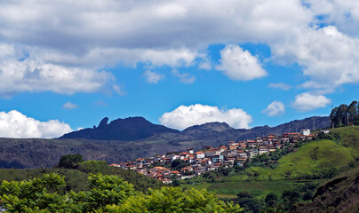 Obraz premium Partial view of Ouro Preto, historical city in Brazil