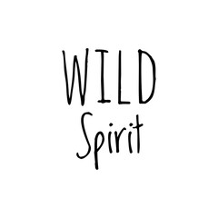 ''Wild Spirit'' Word Lettering Illustration
