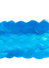 Blue watercolor background, water flow, waves