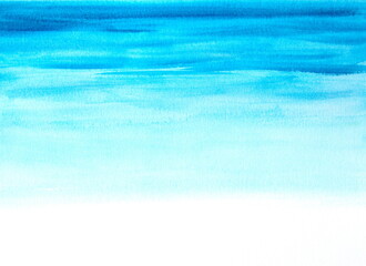 Fototapeta na wymiar Blue watercolor background, water flow, waves