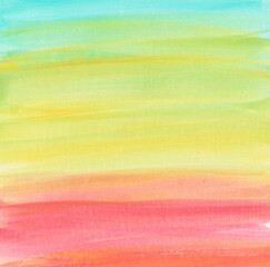 Sunrise sky - abstract acrylic- watercolor illustration, sketch