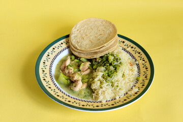 Homemade food with chicken rice and broccoli