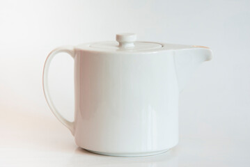 white minial teapot