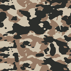 Modern camouflage design seamless pattern