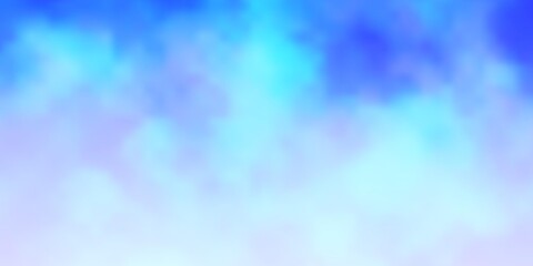 Light BLUE vector template with sky, clouds.