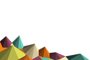 Fototapeta na wymiar abstract triangle low poly multi color background, can use for template , polygon geometric modern design, vector art illustration. 