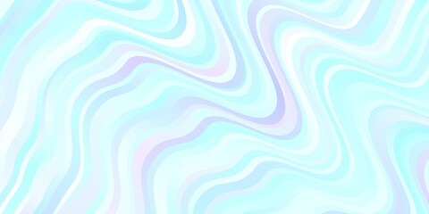 Light Pink, Blue vector background with curved lines.