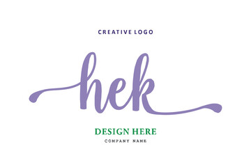 HEK lettering logo is simple, easy to understand and authoritative
