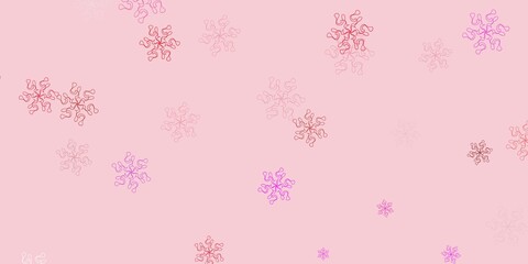 Light purple, pink vector natural layout with flowers.