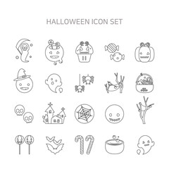 Halloween related line icon set.
