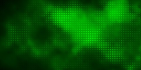 Dark Green vector pattern with spheres.