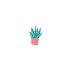 Simple potted plant vector.Great for invitation, greeting card, packages, wrapping, etc. Botanical illustration design.