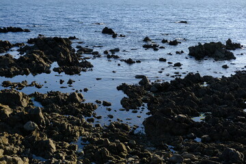 Obraz premium The Granit coast in the west of France in the city of Batz-sur-Mer.