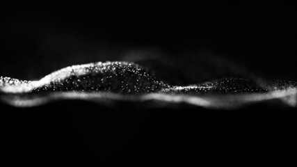 Obraz premium Wave of dust particles. abstract primitives. 3d rendering