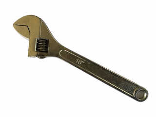 Adjustable wrench isolated on white background