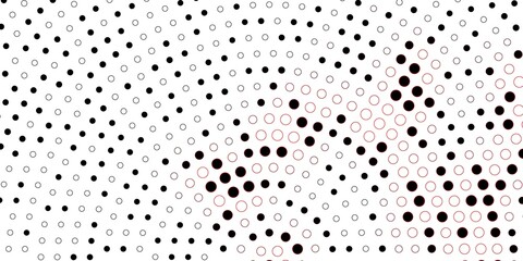 Dark Red vector background with bubbles.