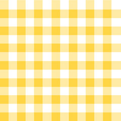 Yellow checkered tablecloths seamless pattern background.