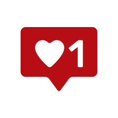 The "like" icon. Notification in instagram. Vector icon for social media.