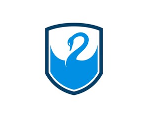 Protection shield with simple swan inside