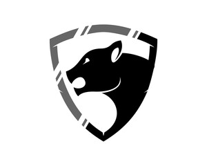Panther inside the shiny shield