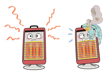 ストーブ-カーボンヒーター © freehand