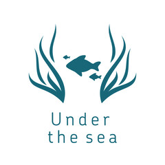 Illustration vector graphic of beautiful under the sea with white background