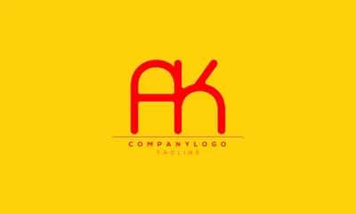 Foto op Plexiglas AKH Abstract initial monogram letter alphabet logo design © Logomaker183