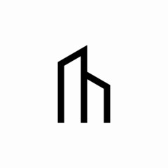 building icon flat logo vector for bussines or finance