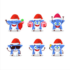 Santa Claus emoticons with new blue stars cartoon character