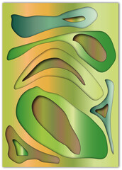 Naklejka premium Abstract painting using cut paper technique for design.Illustration for banners, posters, books flyers .Modern stylish texture.