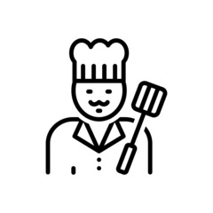 Black line icon for as equally