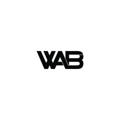 wab letter original monogram logo design