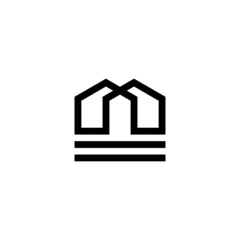 home building icon flat logo vector for bussines or finance