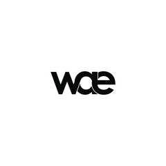 wae letter original monogram logo design