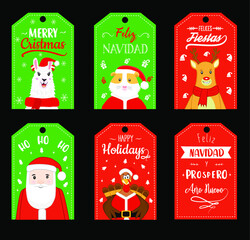 Etiquetas de navidad con frases