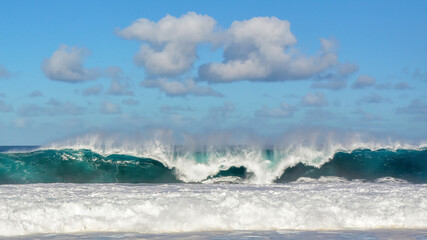 Jour venteux sur le littoral de l'Ile de la Réunion