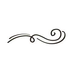 decorative swirl divider monochrome icon