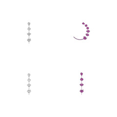 Set Beauty Florist botanical flower vector