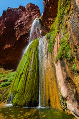 Ribbon Falls On The North Kaibab Trail, Grand Canyon National Park, Arizona, USA