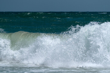 Beautiful sea scene, Seascape background, Blue sea, Waves