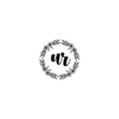 Initial UR Handwriting, Wedding Monogram Logo Design, Modern Minimalistic and Floral templates for Invitation cards	
