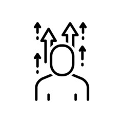 Black line icon for evolve