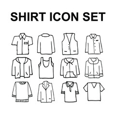 Shirt vector icon set