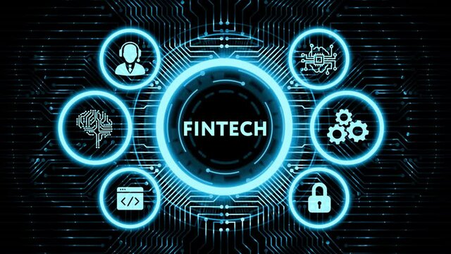 Fintech -financial technology concept.