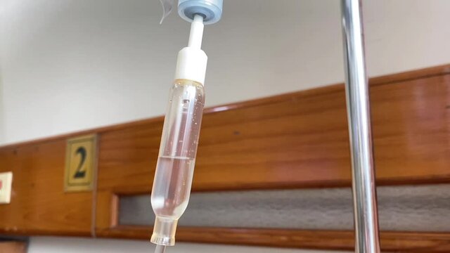 drip liquid infusion of patient in hospital 