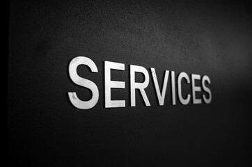 Black and white sign