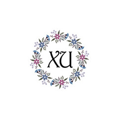 Initial X Handwriting, Wedding Monogram Logo Design, Modern Minimalistic and Floral templates for Invitation cards	
