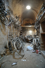 Abandoned Bicycle Shop Yazd Iran.