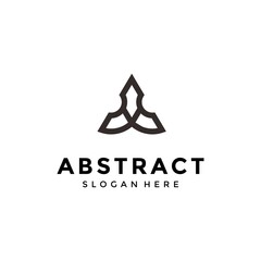 Abstract Triangle logo design concept